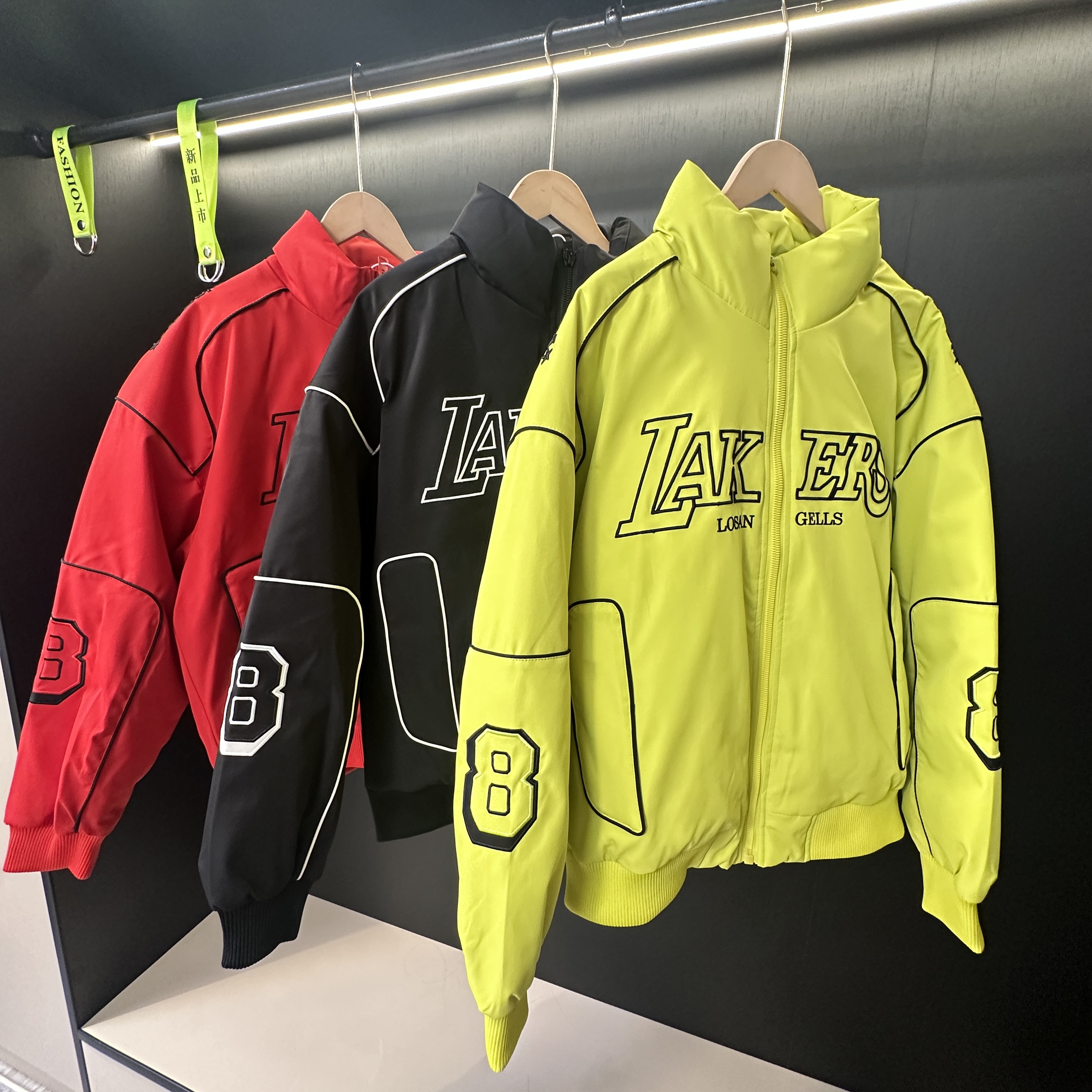 潮牌24大刺绣白鸭绒精刺绣拼布棒球男女同款羽绒服