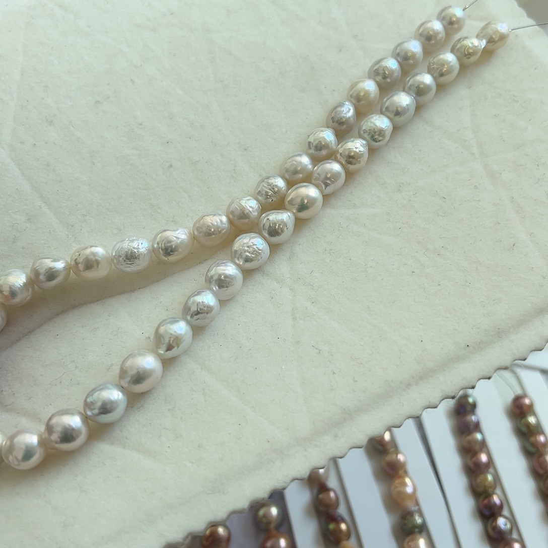 淡水珍珠耳环银S925镶嵌