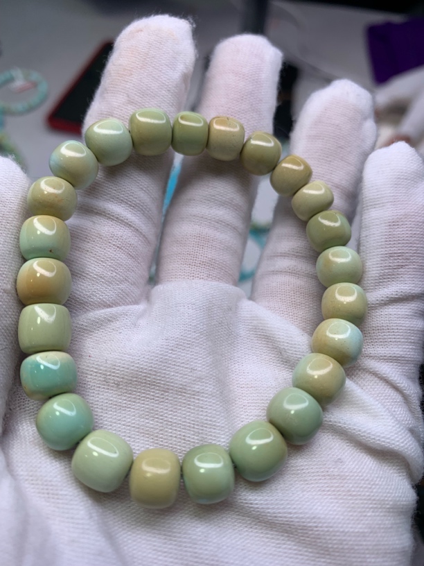 天然原矿绿松石单圈