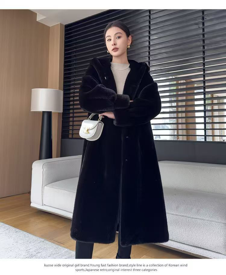 长款连帽时尚休闲外套2025新款