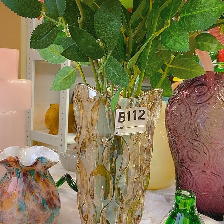 琉璃琉璃花瓶高29口13