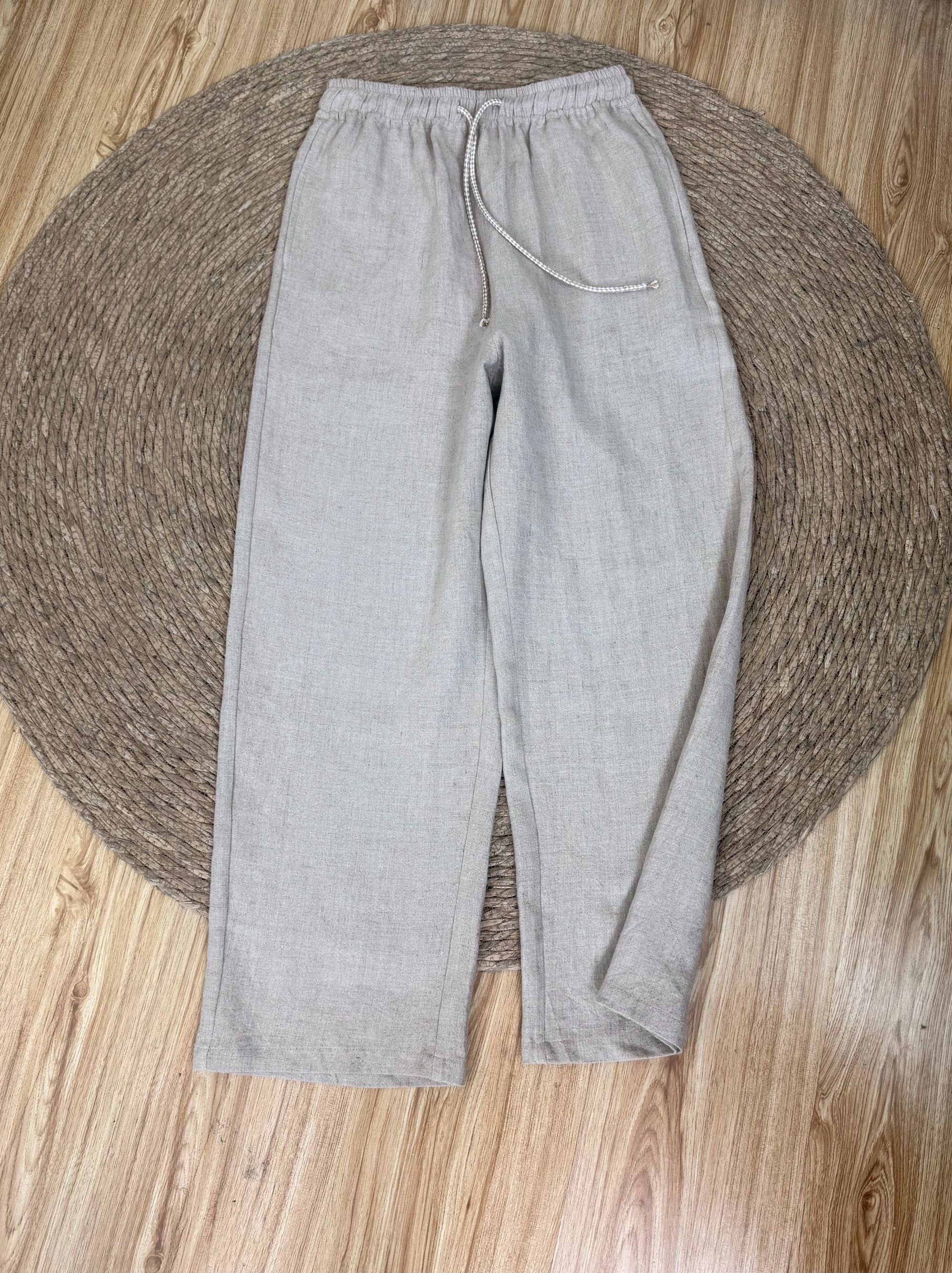 【黄金沙9支】生态汉麻双雨露秋冬加厚直筒裤简约休闲女士百搭长裤