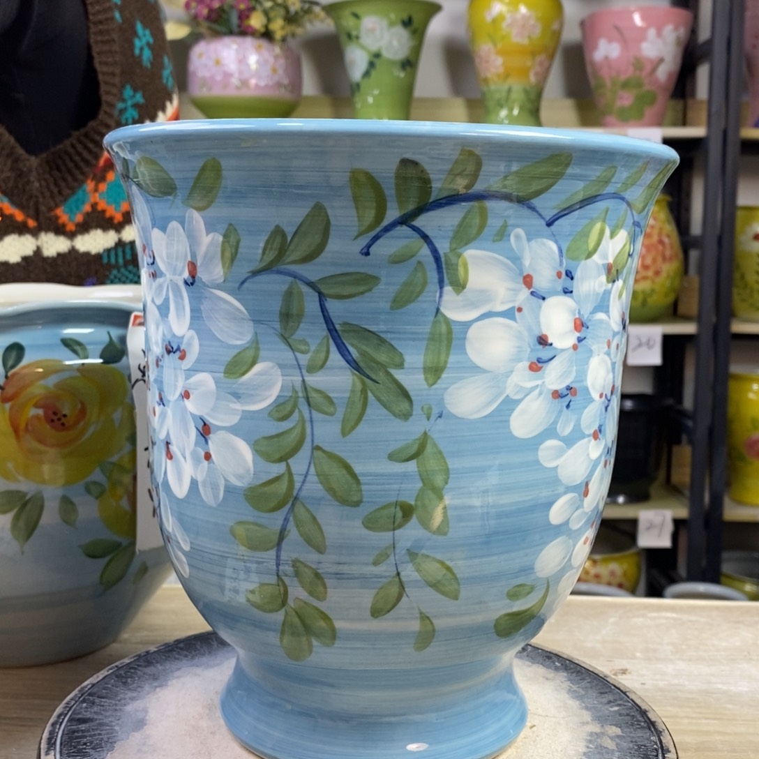 景德镇手工手绘陶瓷花盆