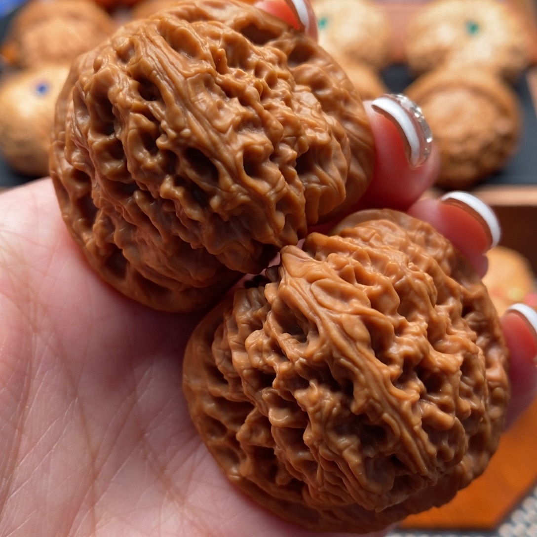 把件文玩核桃41尺全品南江石