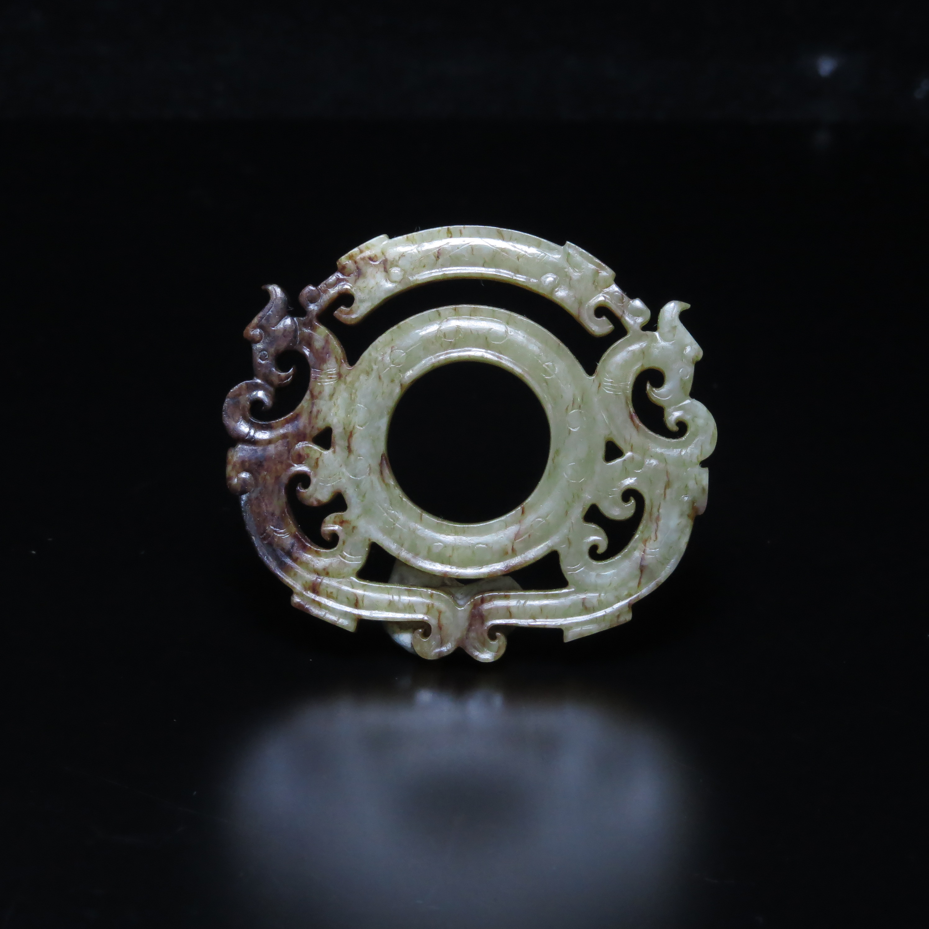 清代汉玉雕镂空佩/MZ530820/和田玉/民族文物