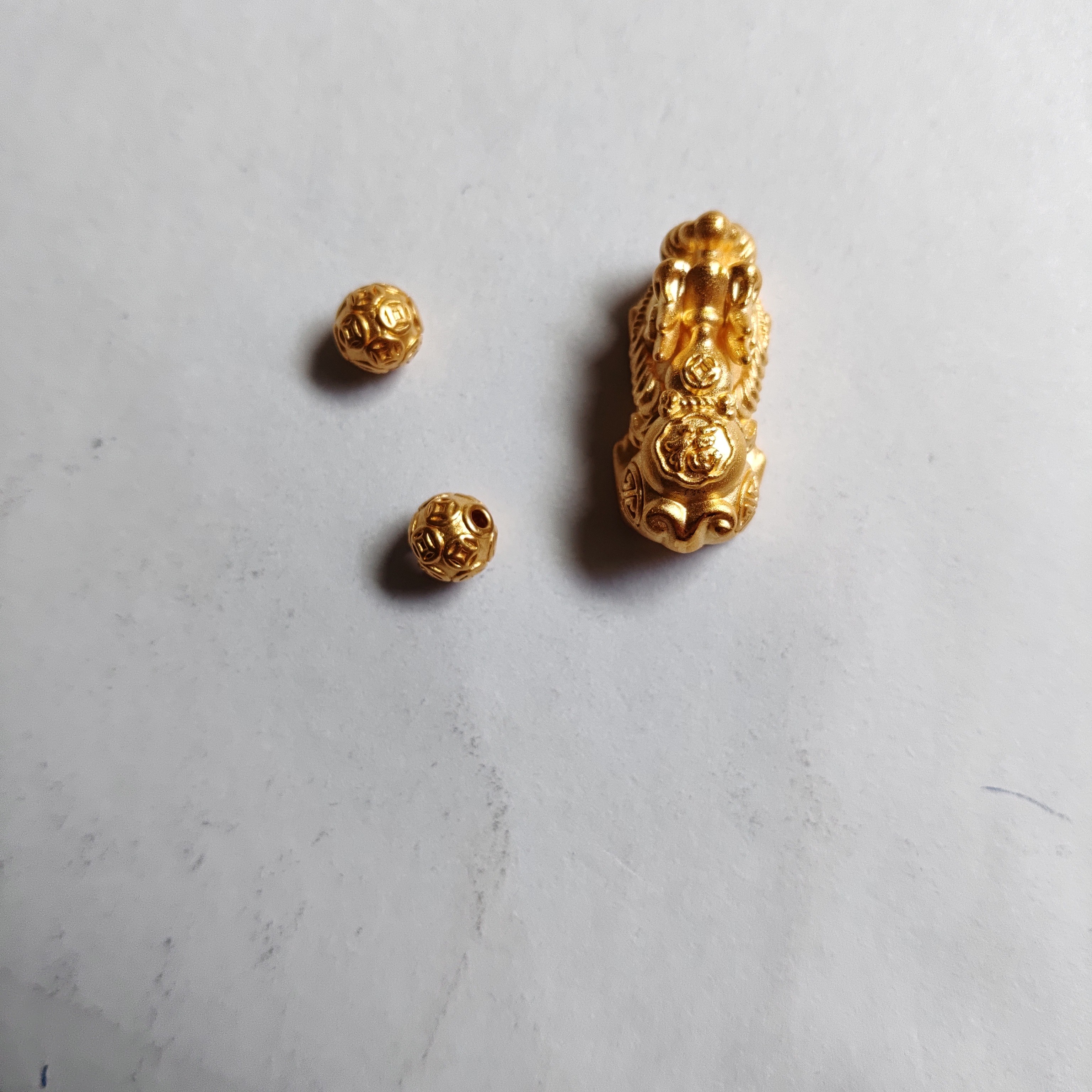 金元宝足金999貔貅珠子首饰