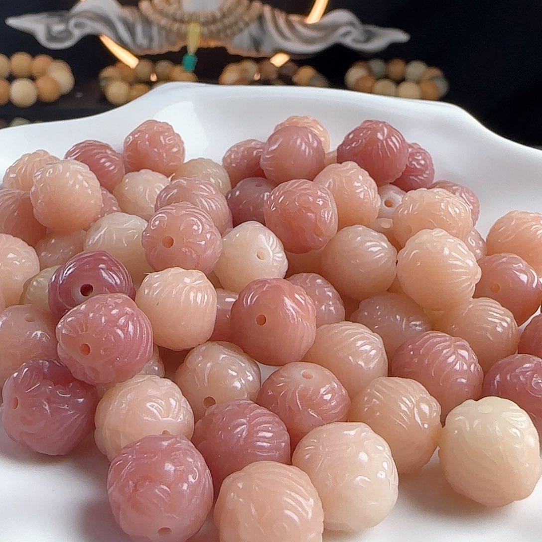 菩提根/象牙果手串卡12粉色貔貅20颗➕2颗