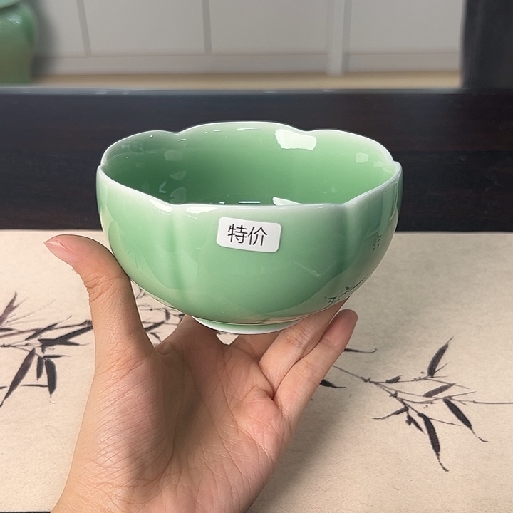 龙泉云间青瓷小米茶器