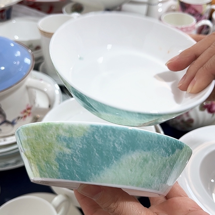 碗微瑕骨瓷碟星河璀璨两只装