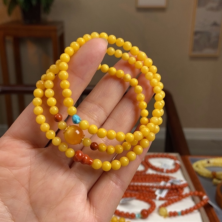 琥珀手链未镶嵌蜜蜡手串5