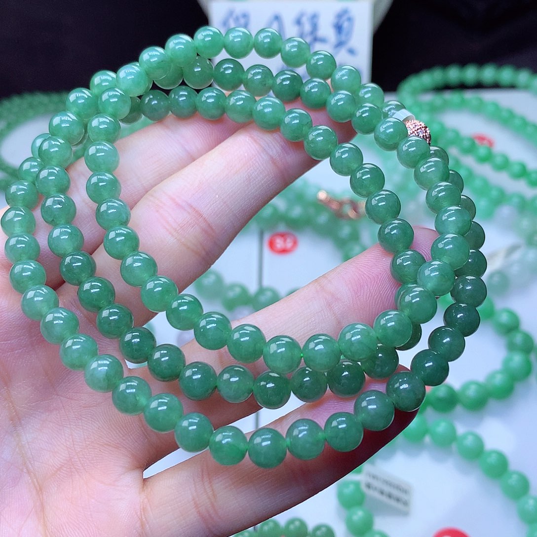 翡翠毛衣链未镶嵌