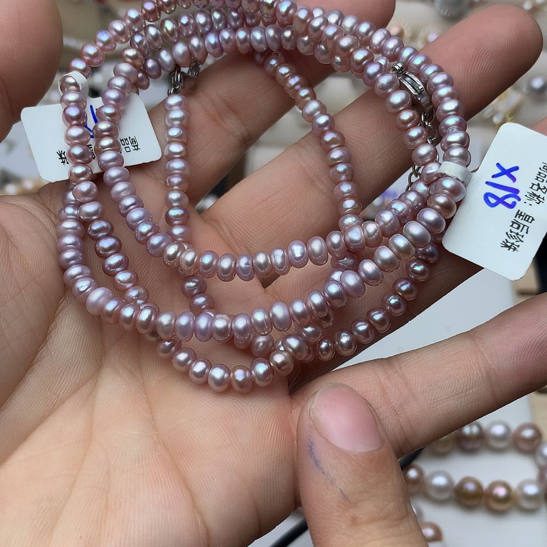 淡水珍珠5-6未镶嵌x18项链