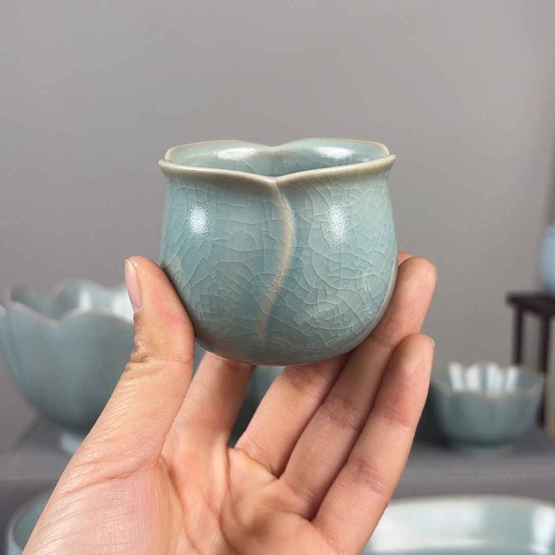 其他汝窑仿古釉郁金香杯