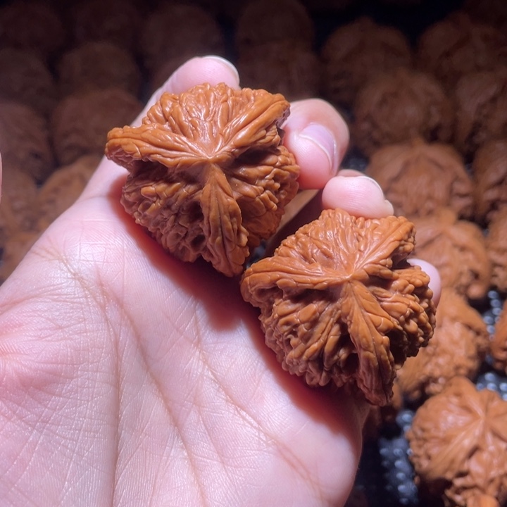 老***头桃核吊坠小妹三棱