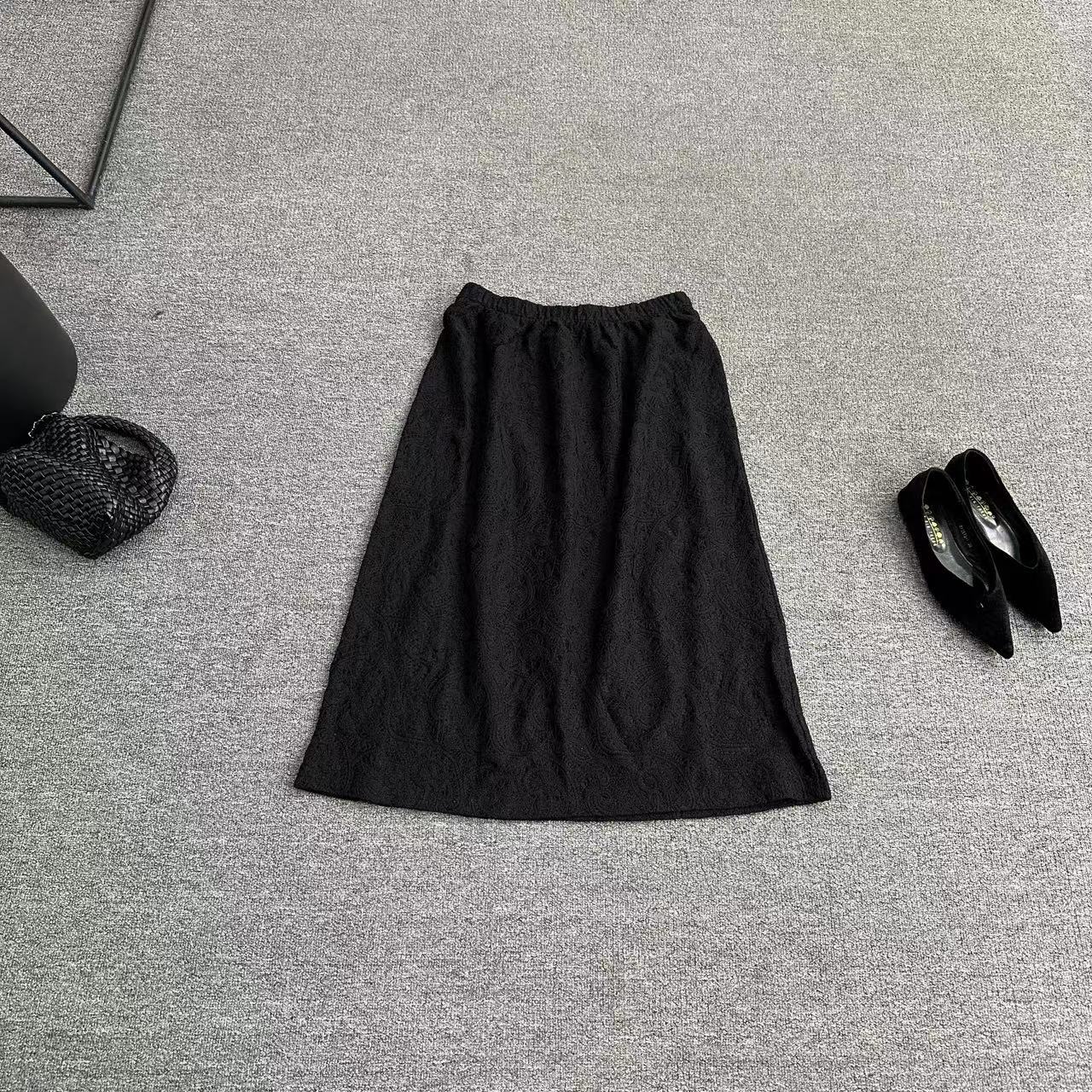 瑶睿安No退No换！！慎拍 ！半身裙松紧腰直筒裙屁帘显瘦 416