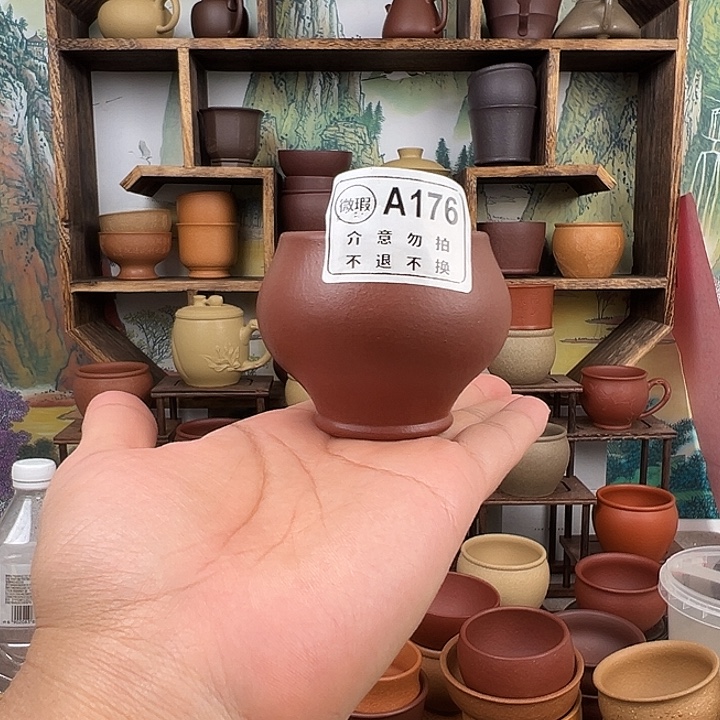 紫砂茶杯拙器甄选，纯原本矿。