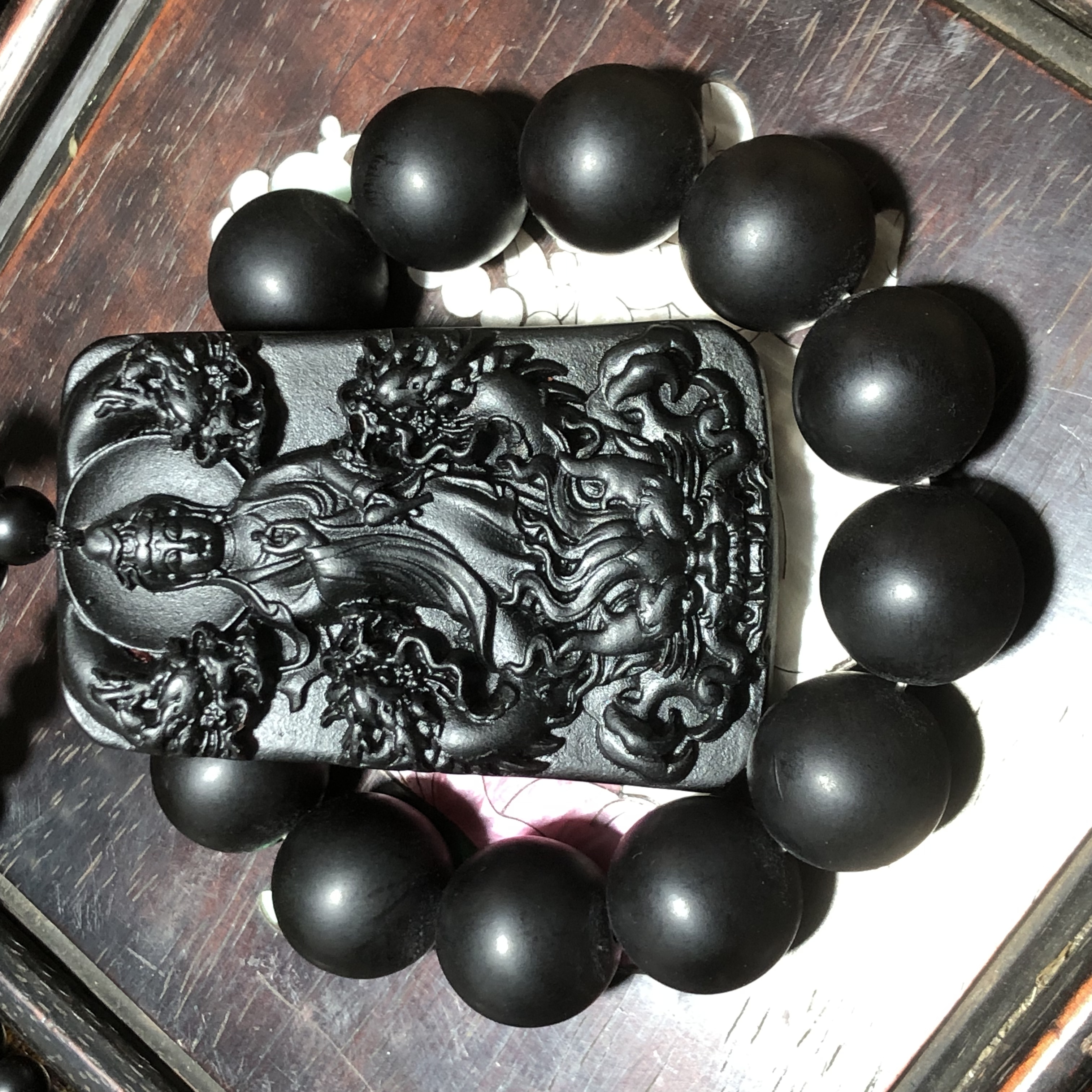 翳泊九龙观音带手串【辉腾臻选】