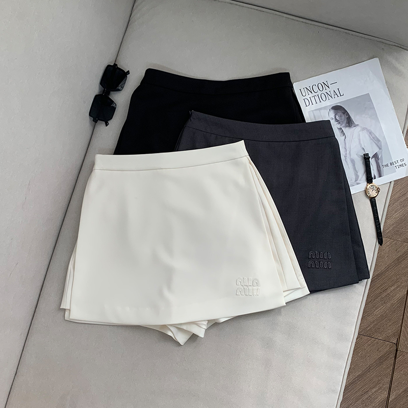 【南油溪溪】字母设计感高腰显瘦半身裙短裙裤a字裙裤女800461
