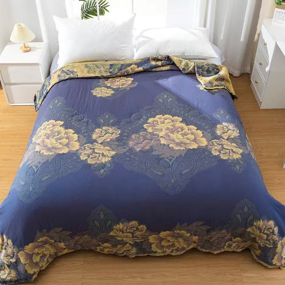 紫色大牡丹被子200*230cm高端私人订制秋冬被