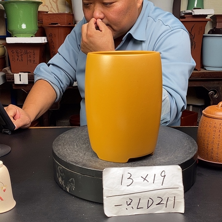 紫砂花盆货号一只LD211