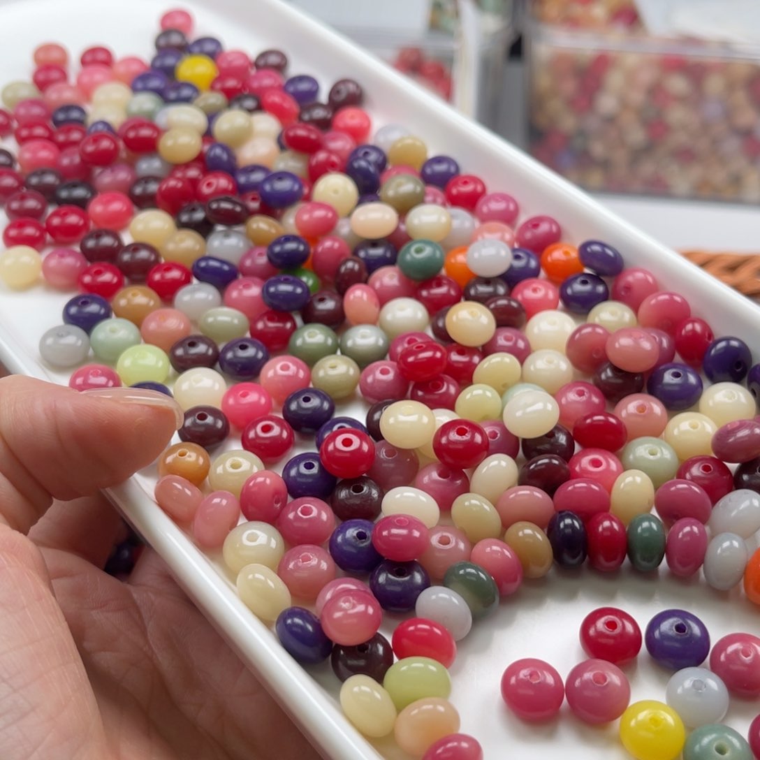 吊坠白玉菩提p x57/9mm/500颗混色算盘瑕