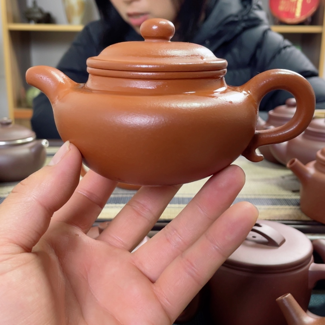 紫砂茶壶仿古朱泥