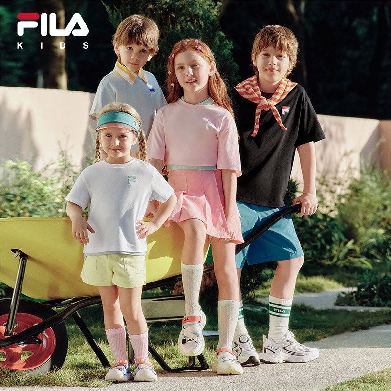 【TIM LAHAN联名】25夏中大童可爱透气针织短袖衫欧若风K52B524101