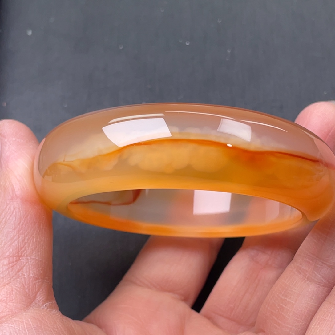 玛瑙/玉髓手镯未镶嵌55圈口