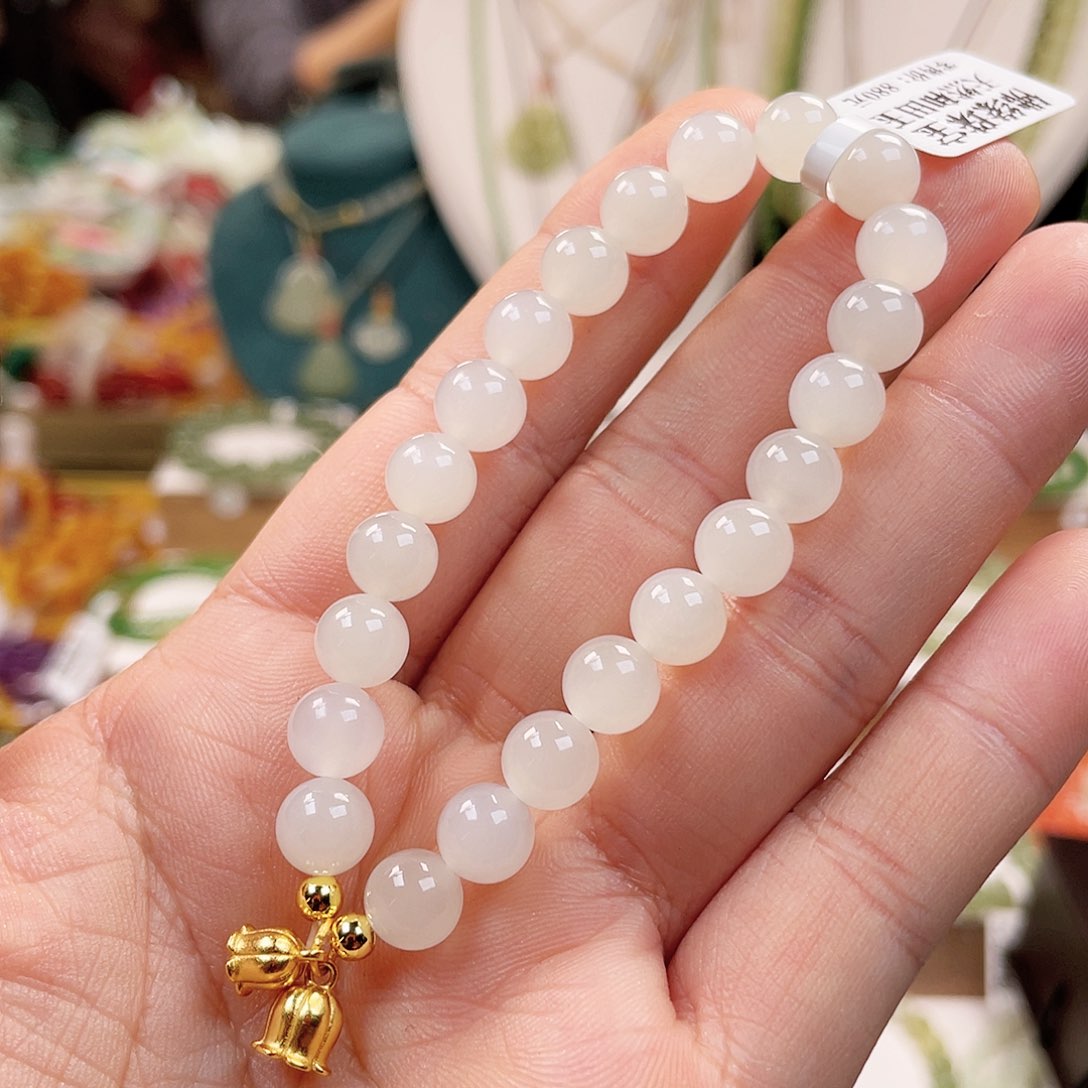 和田玉手链未镶嵌8