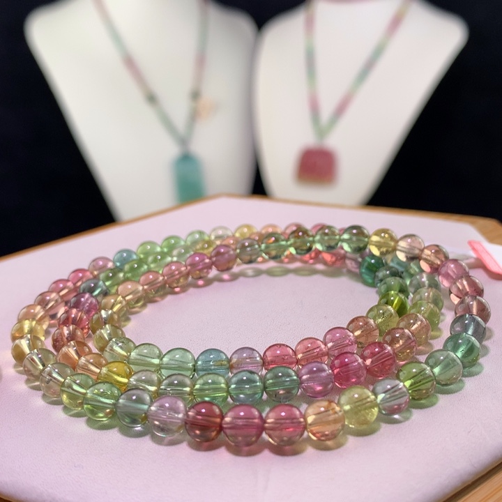 双色碧玺手链未镶嵌