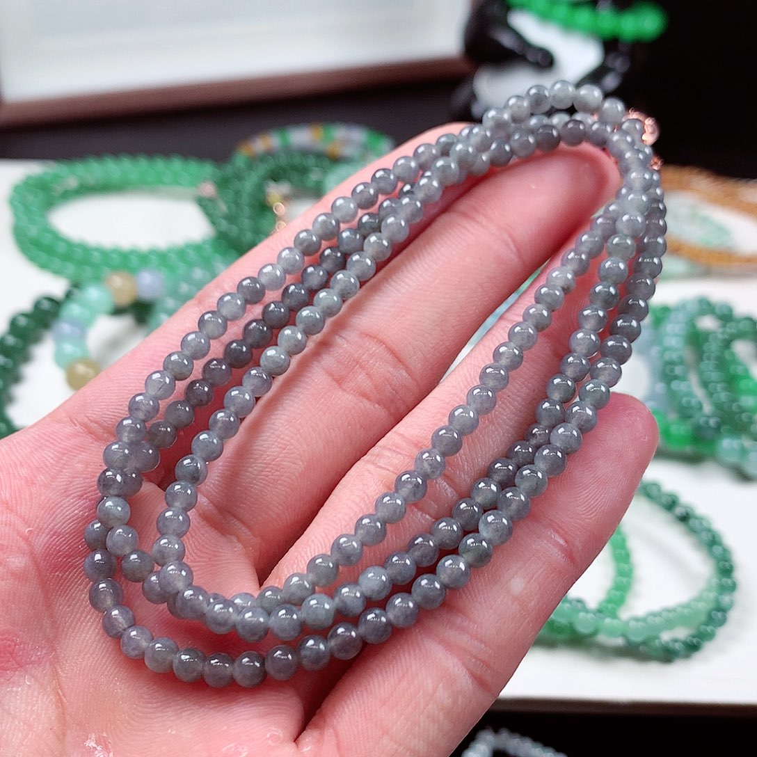 翡翠毛衣链未镶嵌