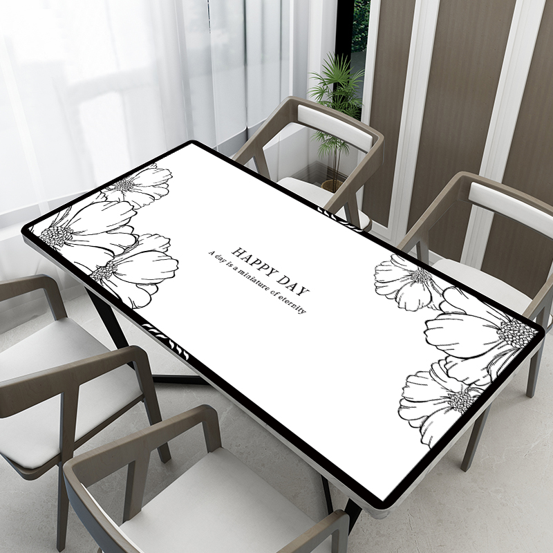 现代简约茶几桌垫家用防水防油免洗防烫长方形pvc桌布台布保护垫