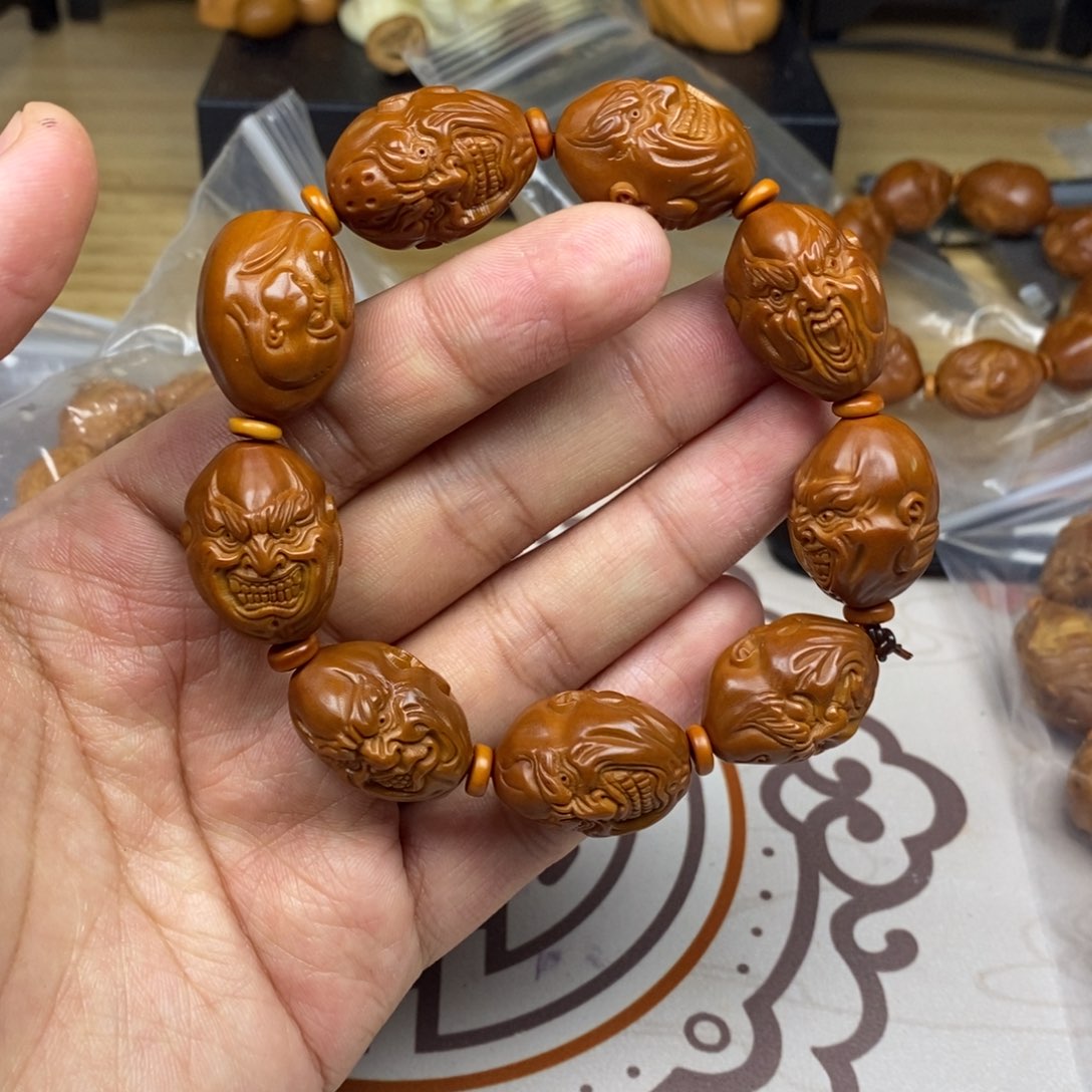 橄榄核手串/手链橄榄核雕刻工艺宇