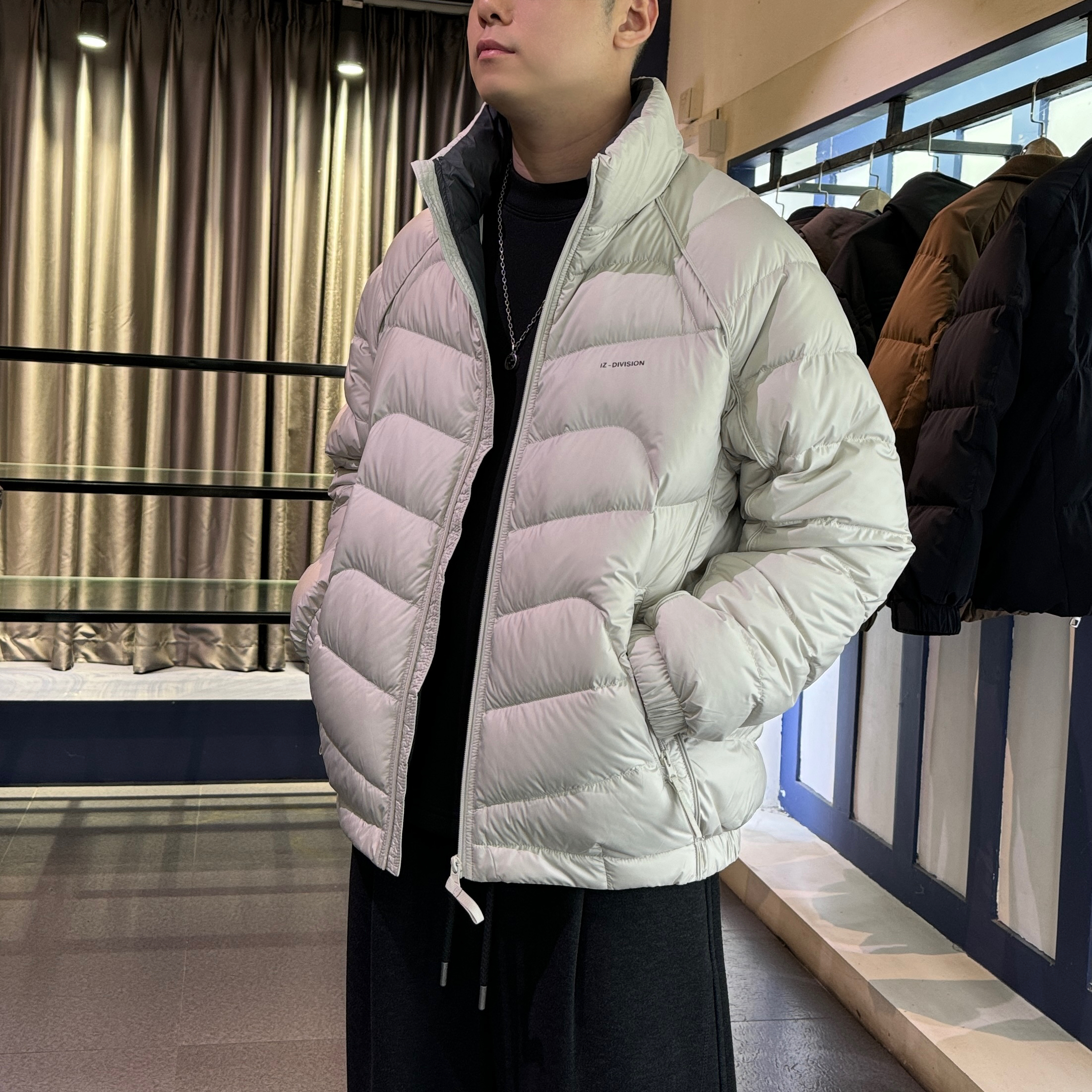 【立领三防鸭绒排骨羽绒服】冬季保暖百搭外套