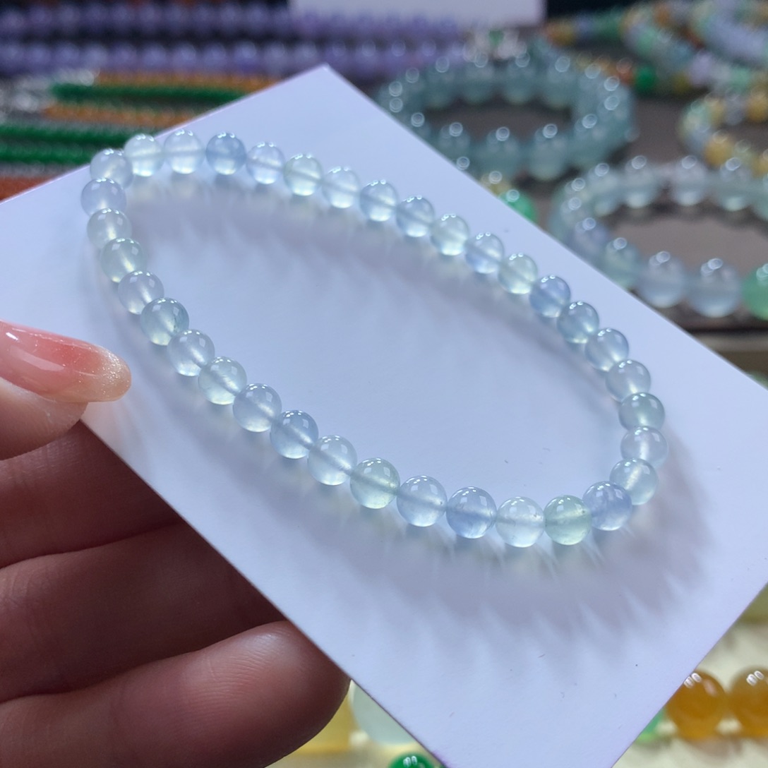 翡翠手链未镶嵌冰幻彩卡5