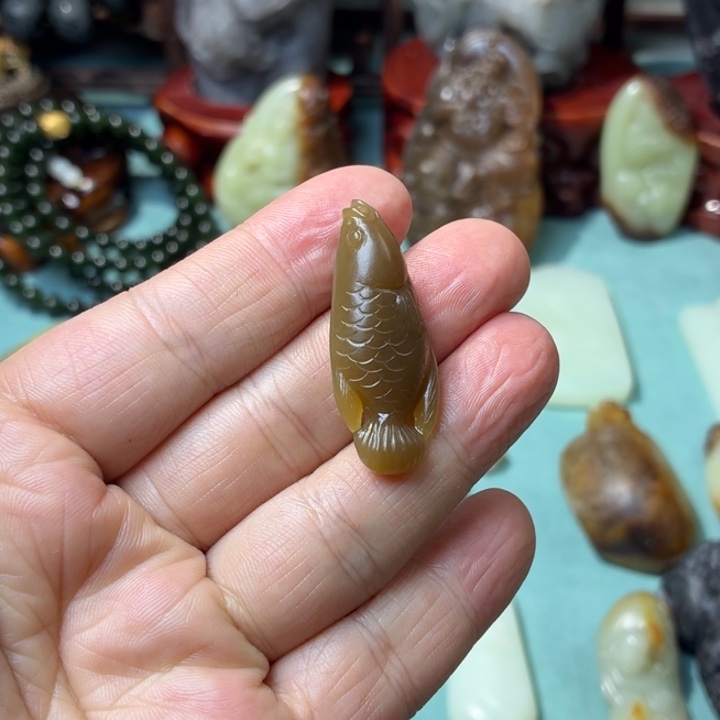 和田玉足银镶嵌颈饰