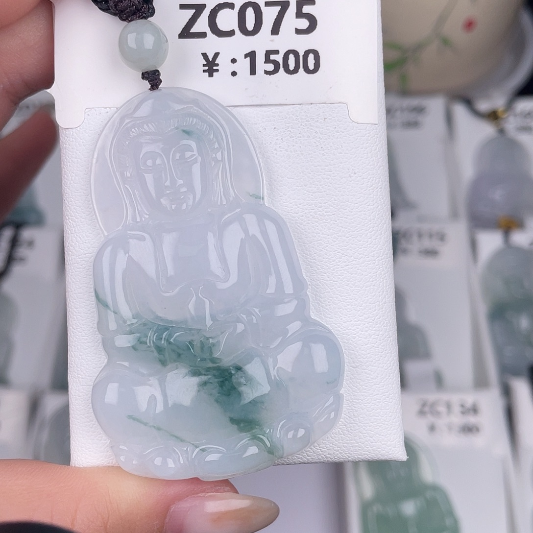 翡翠未镶嵌颈饰zc075