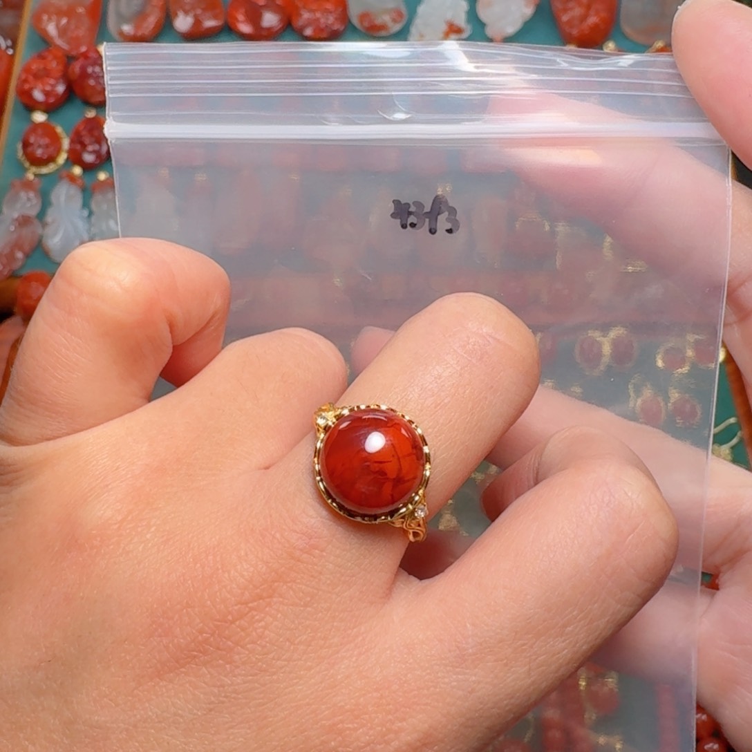 南红玛瑙南红银S925镶嵌