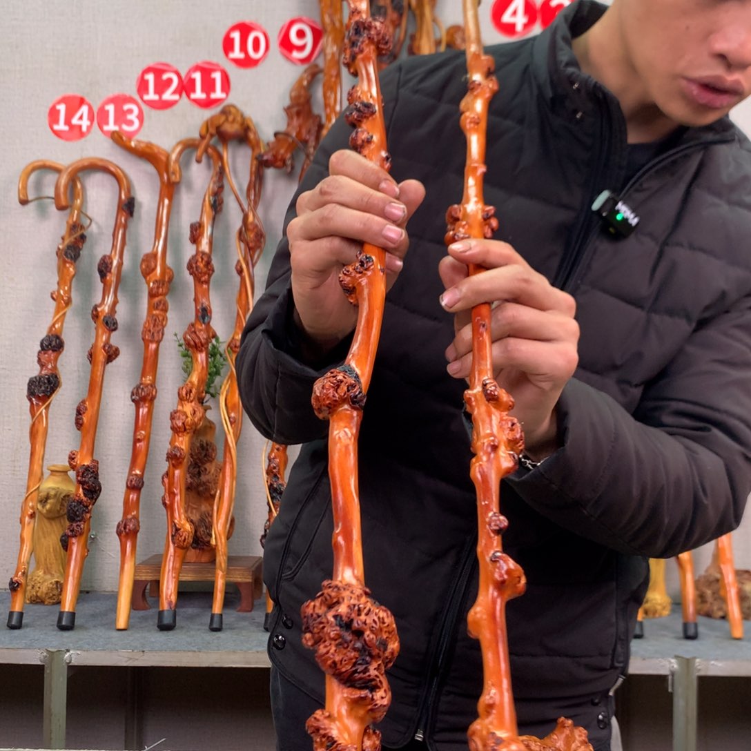 黑果木两支一起天然实木带自然纹裂介意勿拍