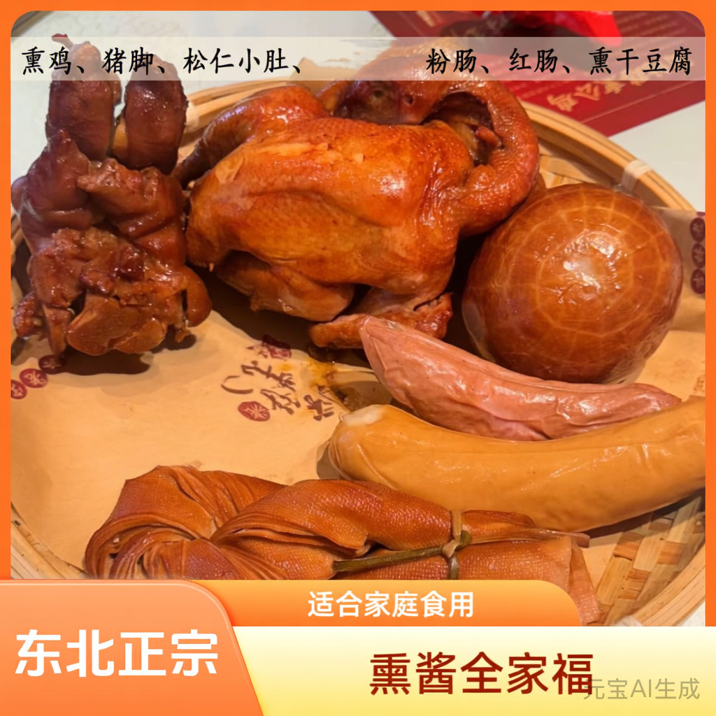 全家福熏酱套餐（500g鸡＋猪手＋松仁小肚＋粉肠＋红肠+干豆腐