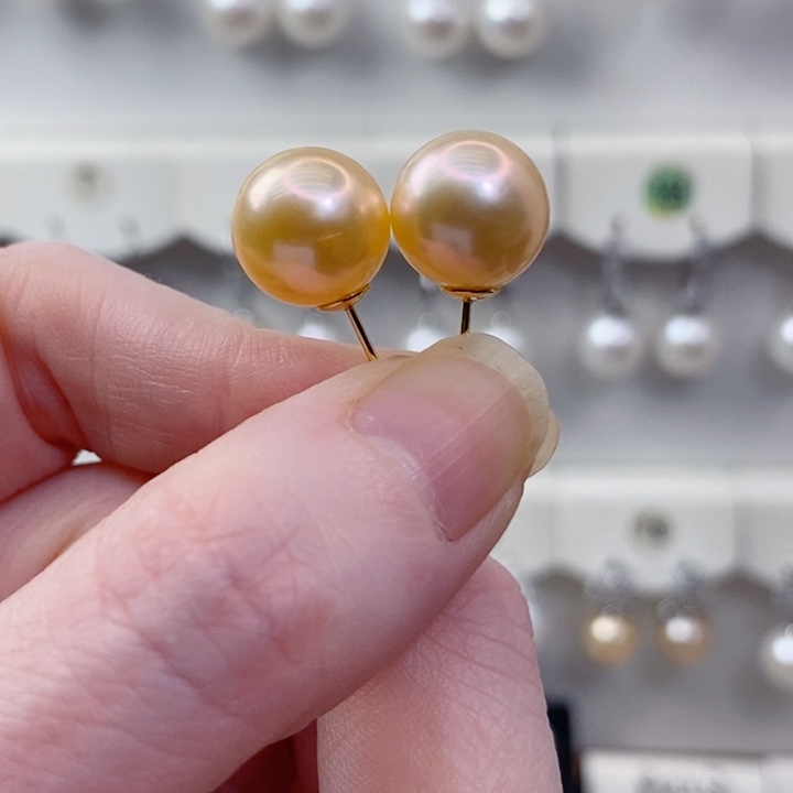 耳饰淡水珍珠银S925镶嵌A