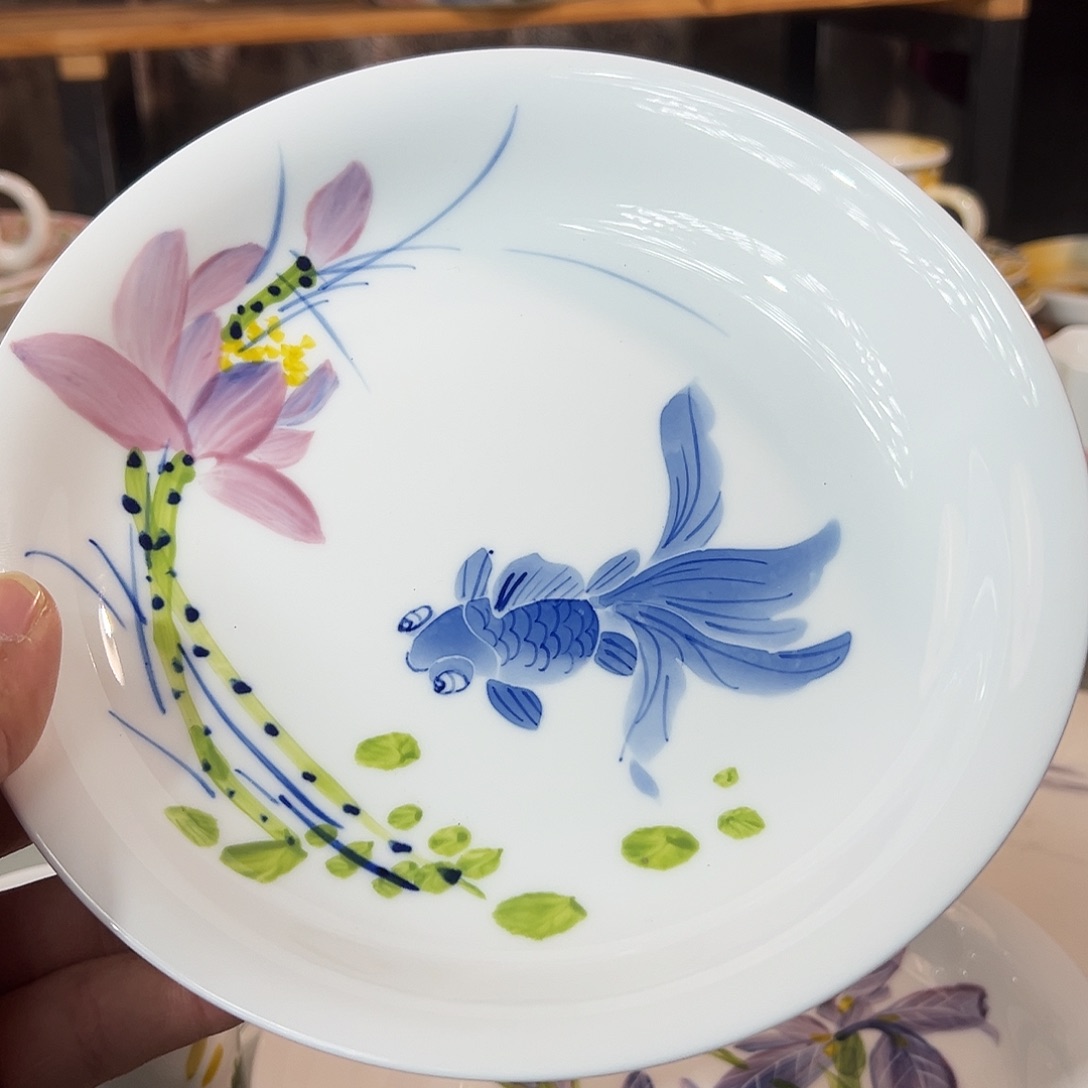 陶瓷景德镇高温釉下陶瓷8寸盘