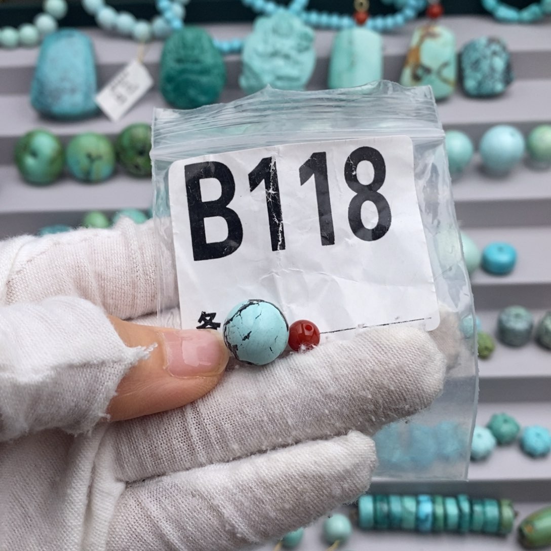 未镶嵌卡12圆珠南红玛瑙