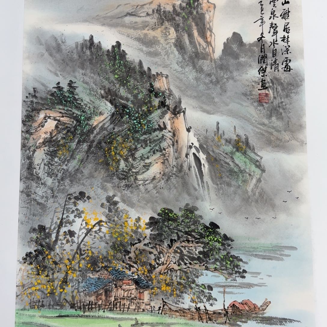 国画纯手绘山水花鸟作品