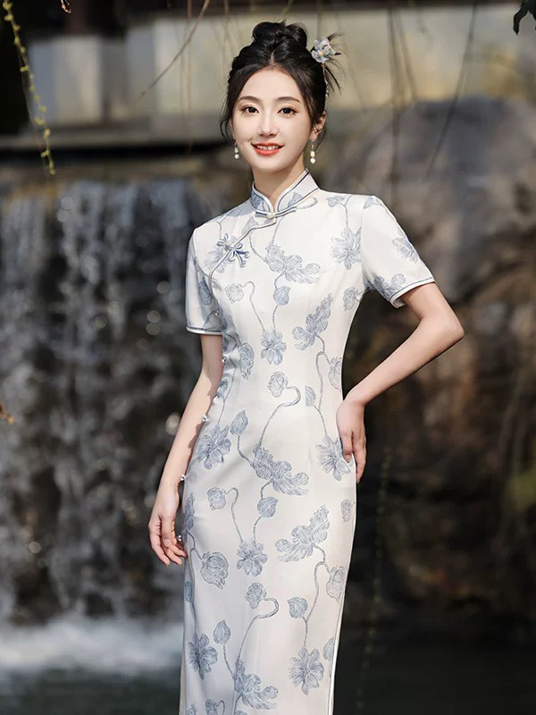 4436-（西风翠）旗袍