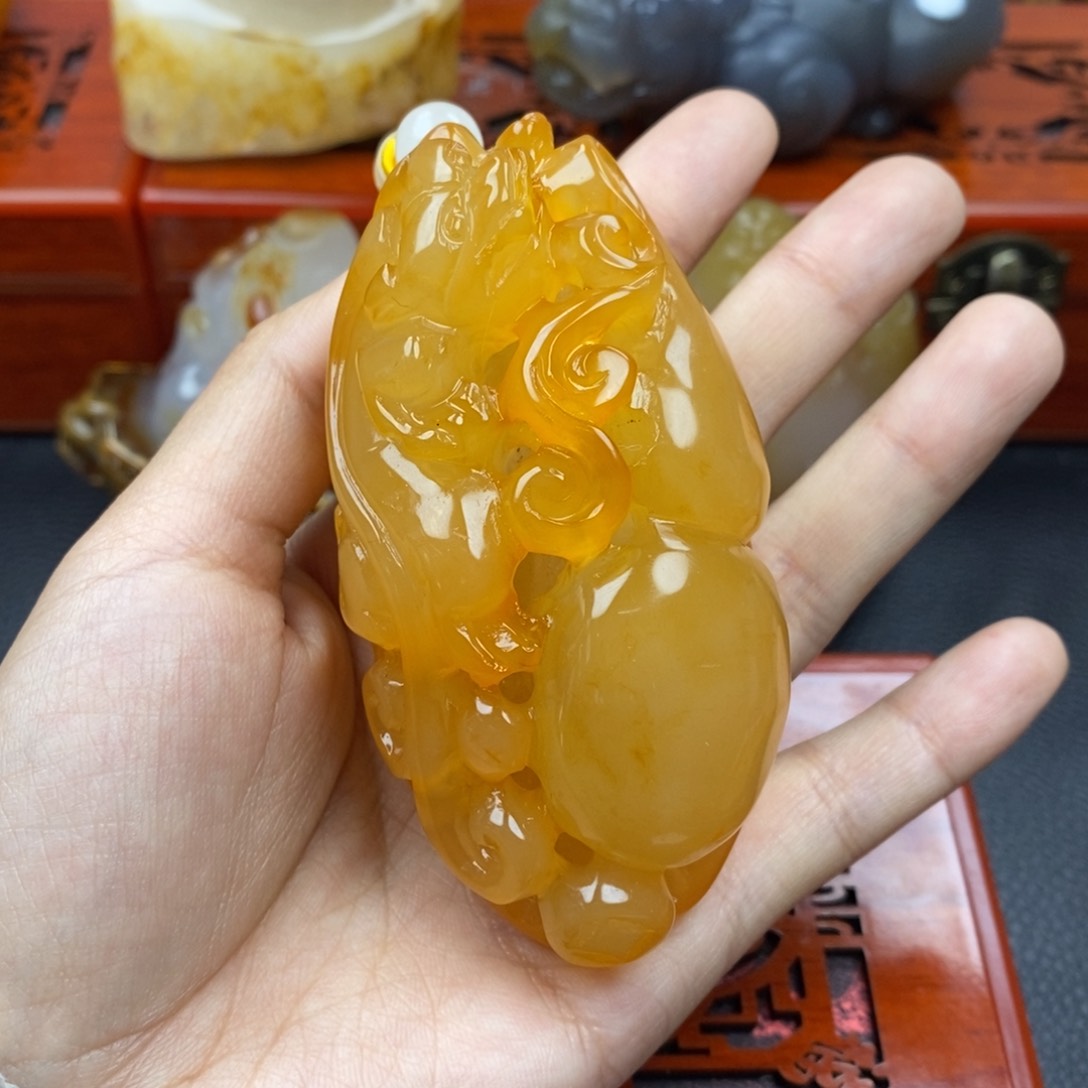 玛瑙/玉髓手把未镶嵌三*堂