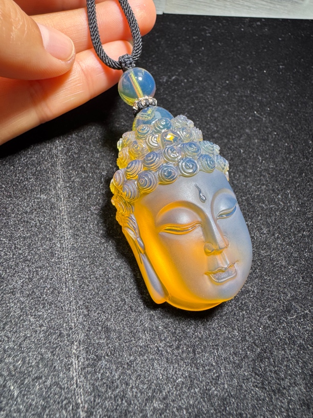 金蓝佛头吊坠（23.6克）