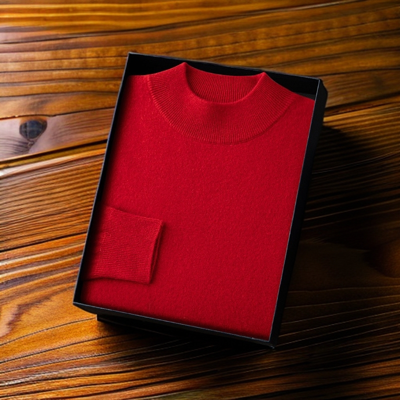 BAIYI【羊绒衫】本命年专属链接正红！100%山羊绒打底衫半高领羊绒