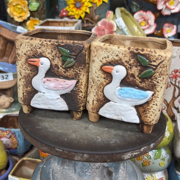 紫砂花盆粗陶材质多肉花盆