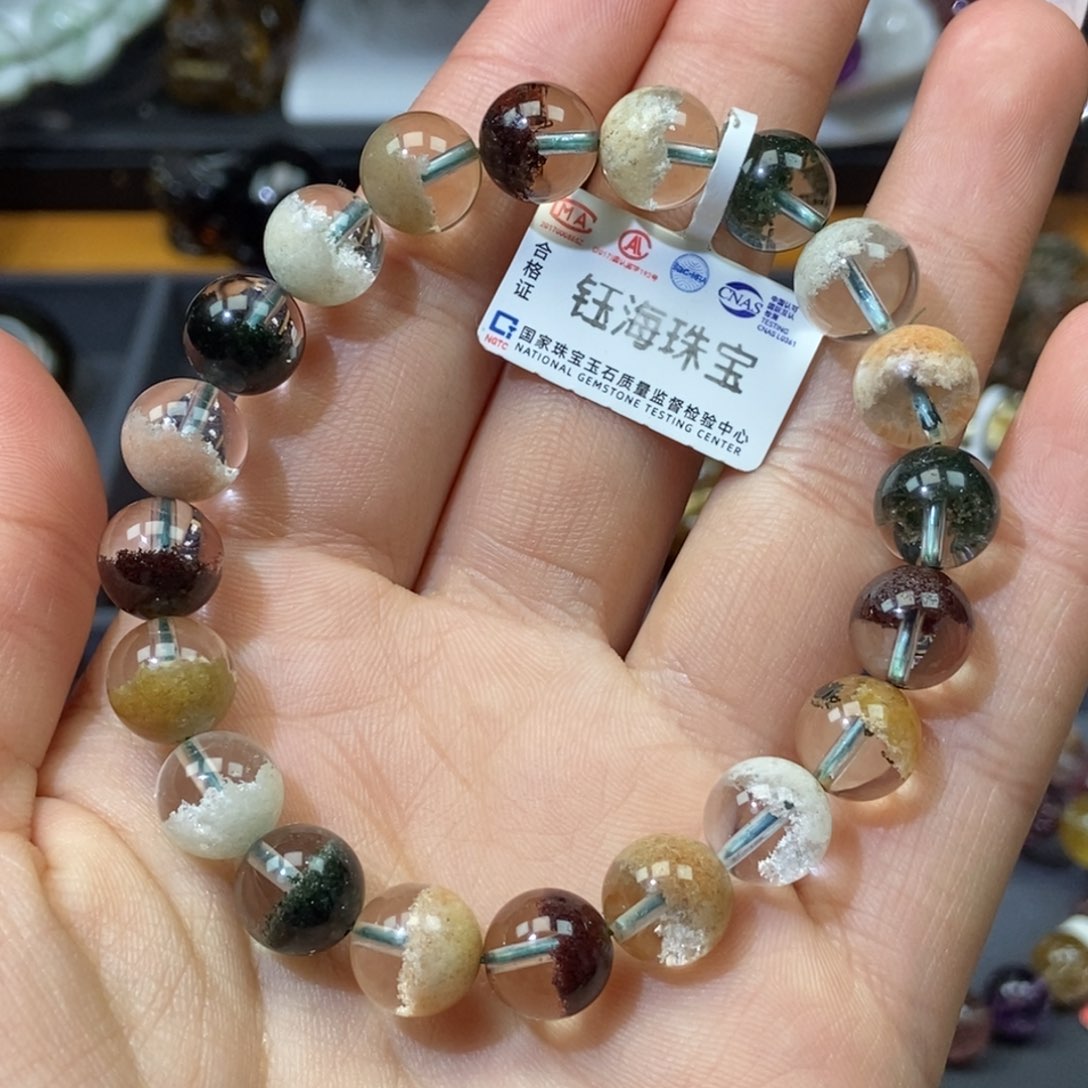 四季幽灵手串未镶嵌水晶9.6mm